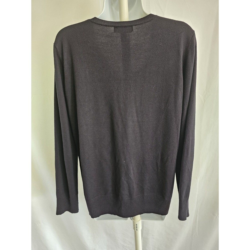 dressbarn Sweater Womens Black Long Sleeve Knit Size XL - Picture 3 of 7